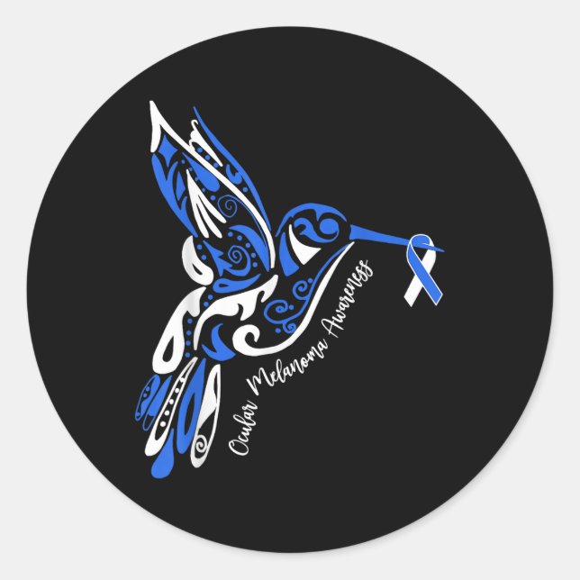 Adesivo Redondo Ocular Melanoma Sensibilização Olho Cancer Humming (Frente)