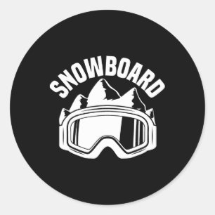 Adesivo Redondo Óculos de Esqui e Snowboard para Esquiador e Snowb