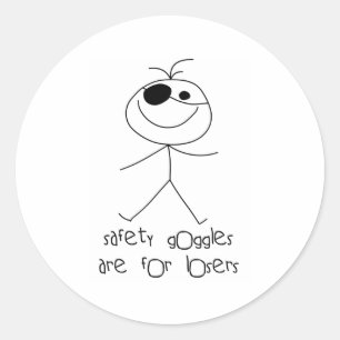 Adesivo Redondo Óculos de segurança