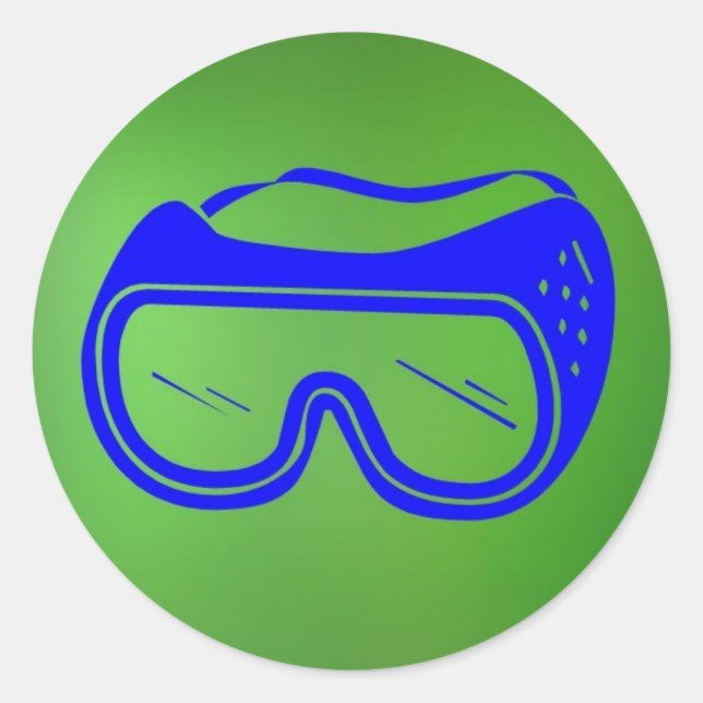 Adesivo Redondo Óculos de Segurança ©AH2010 (Frente)