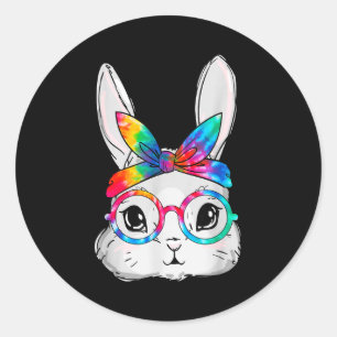 Adesivo Redondo Óculos de sol Bunny Face Gravata Dye Óculos Faixa