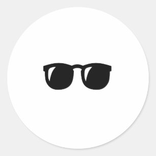 Adesivo Redondo Óculos de sol pretos