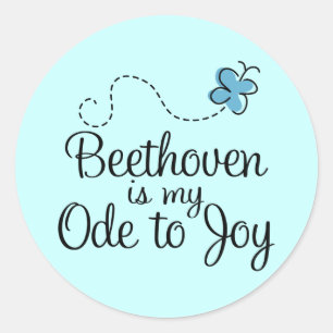 Adesivo Redondo Ode para Joy Beethoven Sticker