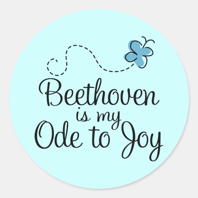 Adesivo Redondo Ode para Joy Beethoven Sticker (Frente)