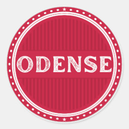 Adesivo Redondo Odense City Pride Emblem – Danish Identity