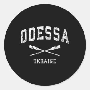 Adesivo Redondo Odessa Ucrânia Remo Náutico Vintage Esportes Remo