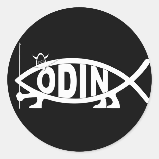 Adesivo Redondo Odin Fish (Frente)