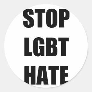 Adesivo Redondo Ódio da parada LGBT