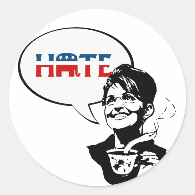 ADESIVO REDONDO ÓDIO REPUBLICANO (Frente)