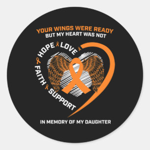 Adesivo Redondo Oferece Homens Em Memória Da Minha Filha Leucemia