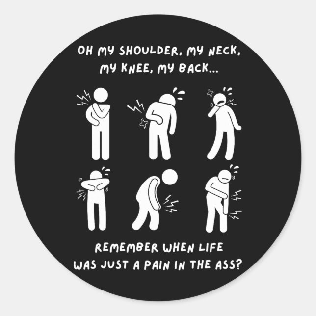 Adesivo Redondo Oferece Pessoas antigas 50º aniversário do 60º 70 (Frente)