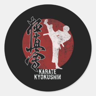 Adesivo Redondo Oferta de Arte Marcial de Kyokushin Karate