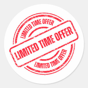 Adesivo Redondo Oferta de tempo limitada