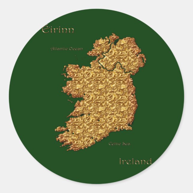 Adesivo Redondo Oferta do Designer de Mapa do Velho Mundo (Frente)