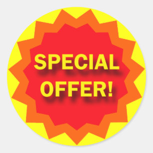 ADESIVO REDONDO OFERTA ESPECIAL - SINAL DE VAREJO