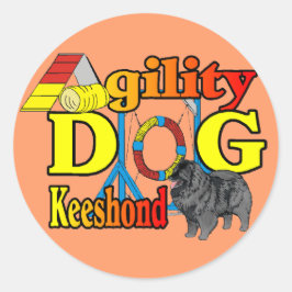 Adesivo Redondo Ofertas de agilidade de Keeshond