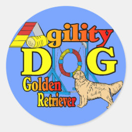 Adesivo Redondo Ofertas de agilidade do ouro Retriever