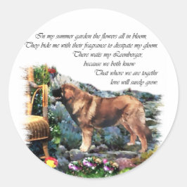 Adesivo Redondo Ofertas de arte Leonberger