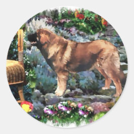 Adesivo Redondo Ofertas de arte Leonberger