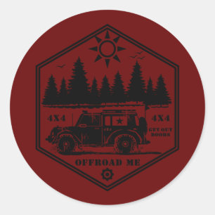 Adesivo Redondo OFF ROAD ME Wilderness R Classic Round Sticker