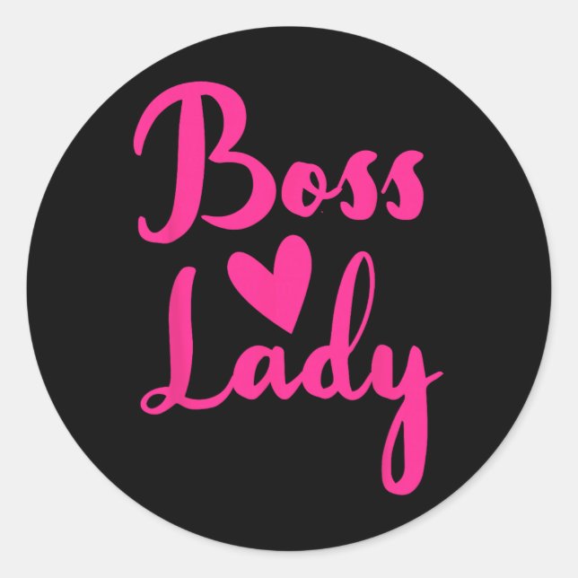 Adesivo Redondo Office Employee Bosses Day Female Boss Ceo Manager (Frente)