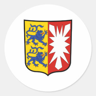 Adesivo Redondo Oficial Alemanha de Schleswig-Holstein da brasão