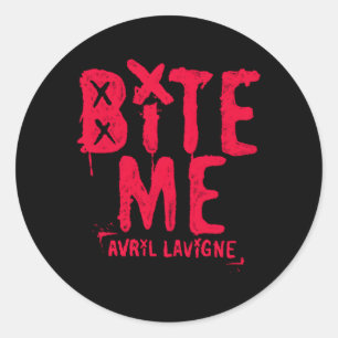 Adesivo Redondo Oficial Avril Lavigne Red Bite Me