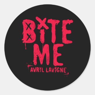 Adesivo Redondo Oficial Avril Lavigne Red Bite Me