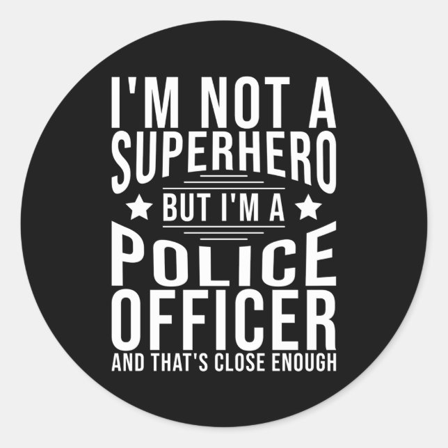 Adesivo Redondo Oficial de Polícia (Frente)