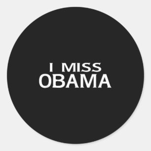 Adesivo Redondo Oficial I Miss Barack Obama T Shirt- Mens, Mulhere