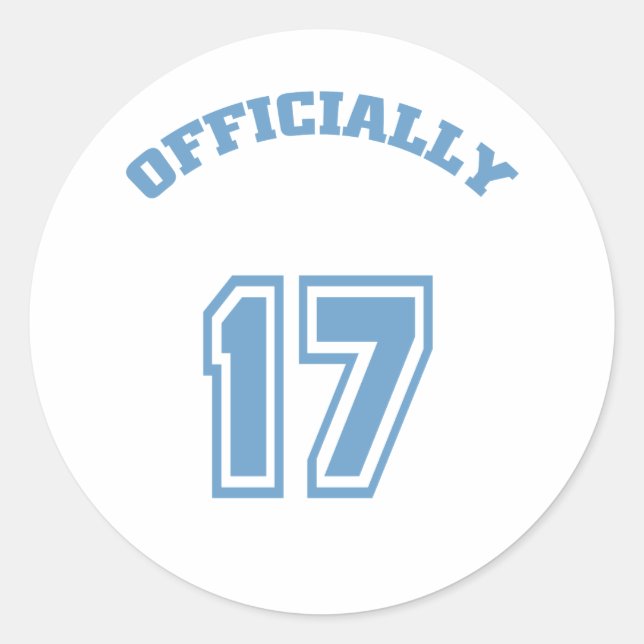 Adesivo Redondo Oficialmente 17 (Frente)