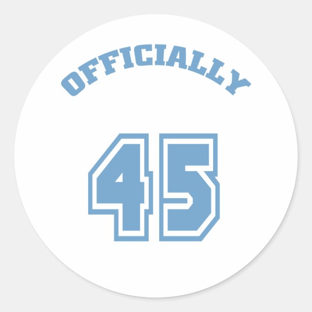 Adesivo Redondo Oficialmente 45 (Frente)