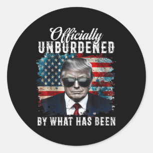 Adesivo Redondo Oficialmente Descarregado Pelo Que Foi Trump Victo