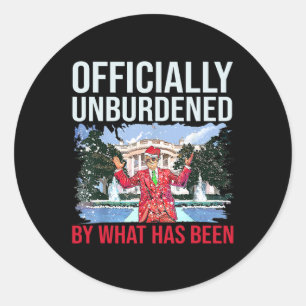 Adesivo Redondo Oficialmente Descarregado Pelo Que Foi Trump Victo