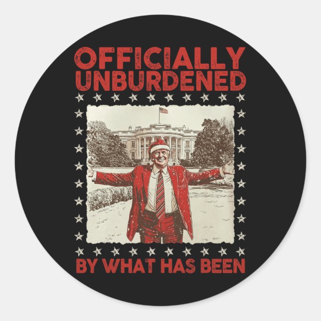 Adesivo Redondo Oficialmente Descarregado Pelo Que Foi Trump Victo (Frente)