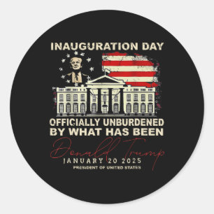 Adesivo Redondo Oficialmente Descarregado Pelo Que Foi Trump Victo