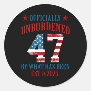 Adesivo Redondo Oficialmente Descarregado Pelo Que Foi Trump Victo