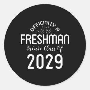 Adesivo Redondo Oficialmente um calouro da turma de 2029 Graduação