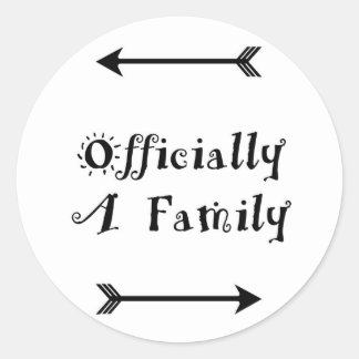 Adesivo Redondo Oficialmente uma Família - Dia da Adoção