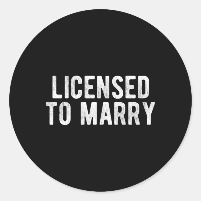 Adesivo Redondo Oficiente do Casamento Oficial do Casado (Frente)