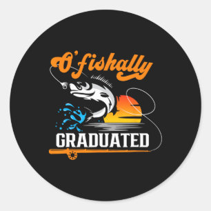 Adesivo Redondo O'fishally Amante de Pesca Graduado Parte de Gradu