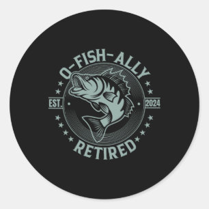 Adesivo Redondo Ofishally Aposentado Pesca 2024 O-fish-ally Aposen