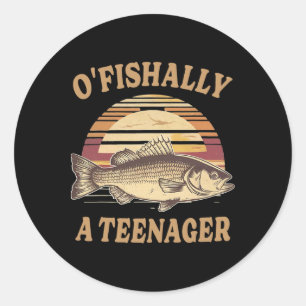 Adesivo Redondo O'fishally um adolescente aniversário de 13 anos e