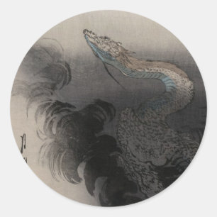 Adesivo Redondo Ogata Gekko - dragão que aumenta aos céus