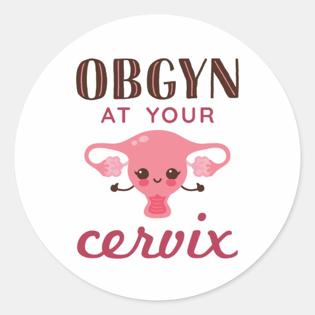 Adesivo Redondo OGBYN No Seu Cervix (Frente)