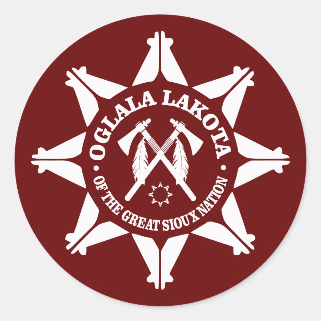 Adesivo Redondo Oglala Lakota (Frente)