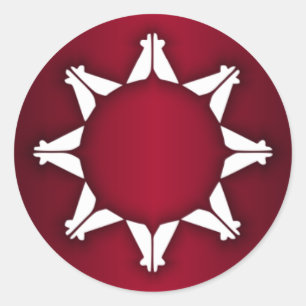 Adesivo Redondo Oglala Lakota Flag