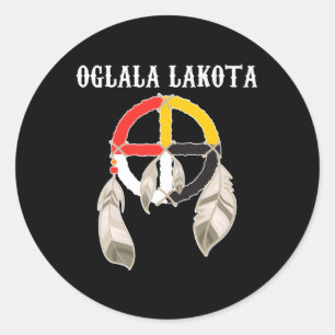 Adesivo Redondo Oglala Lakota Sioux South Dakota Medicine Wheel La
