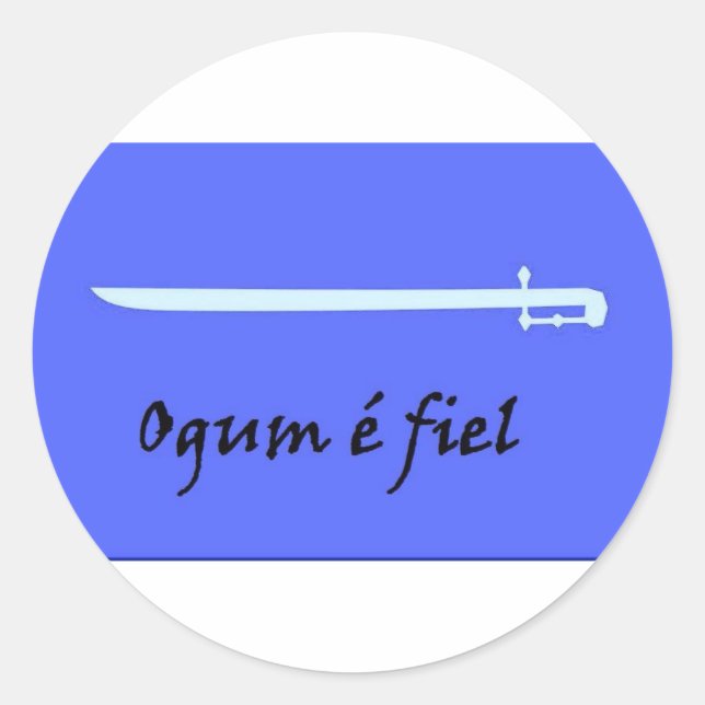Adesivo Redondo Ogum é fiel (Frente)