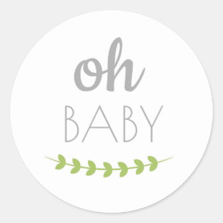 Adesivo Redondo Oh Baby Greenery Stickers